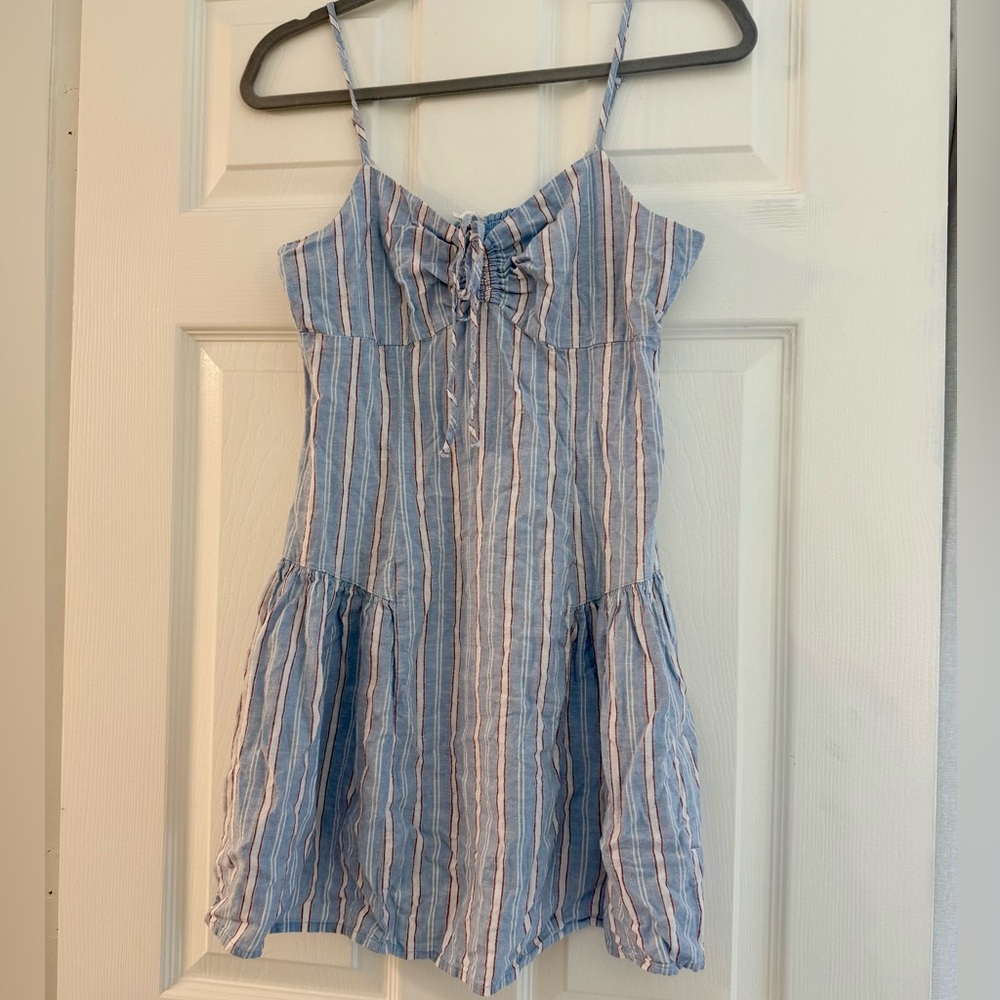 Aerie Blue and White Striped Summer Sundress